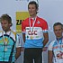 The podium of the 2008 road-race Nationals: Benot Joachim, Frank Schleck, Christian Poos